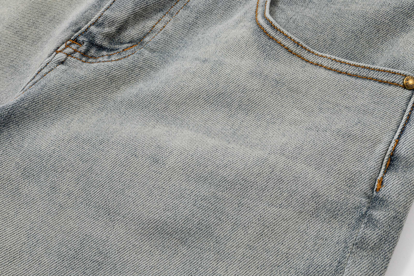 260506 New high-quality perfect blue water-washed custom-made denim shorts