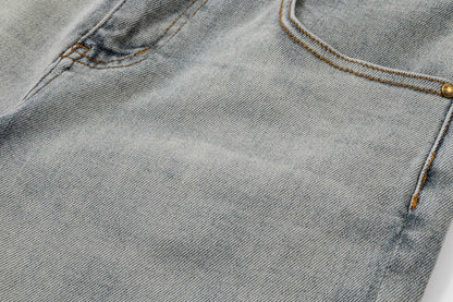 260506 New high-quality perfect blue water-washed custom-made denim shorts