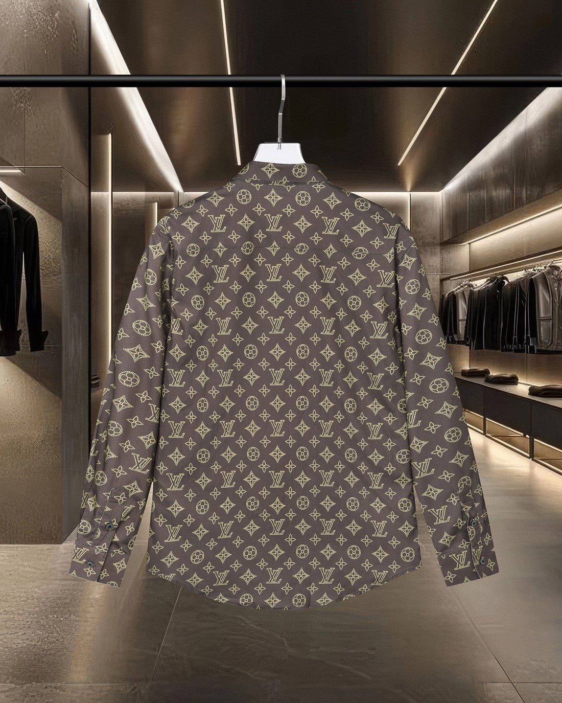 260506 New high-quality full-print bullet-patterned long-sleeved shirt