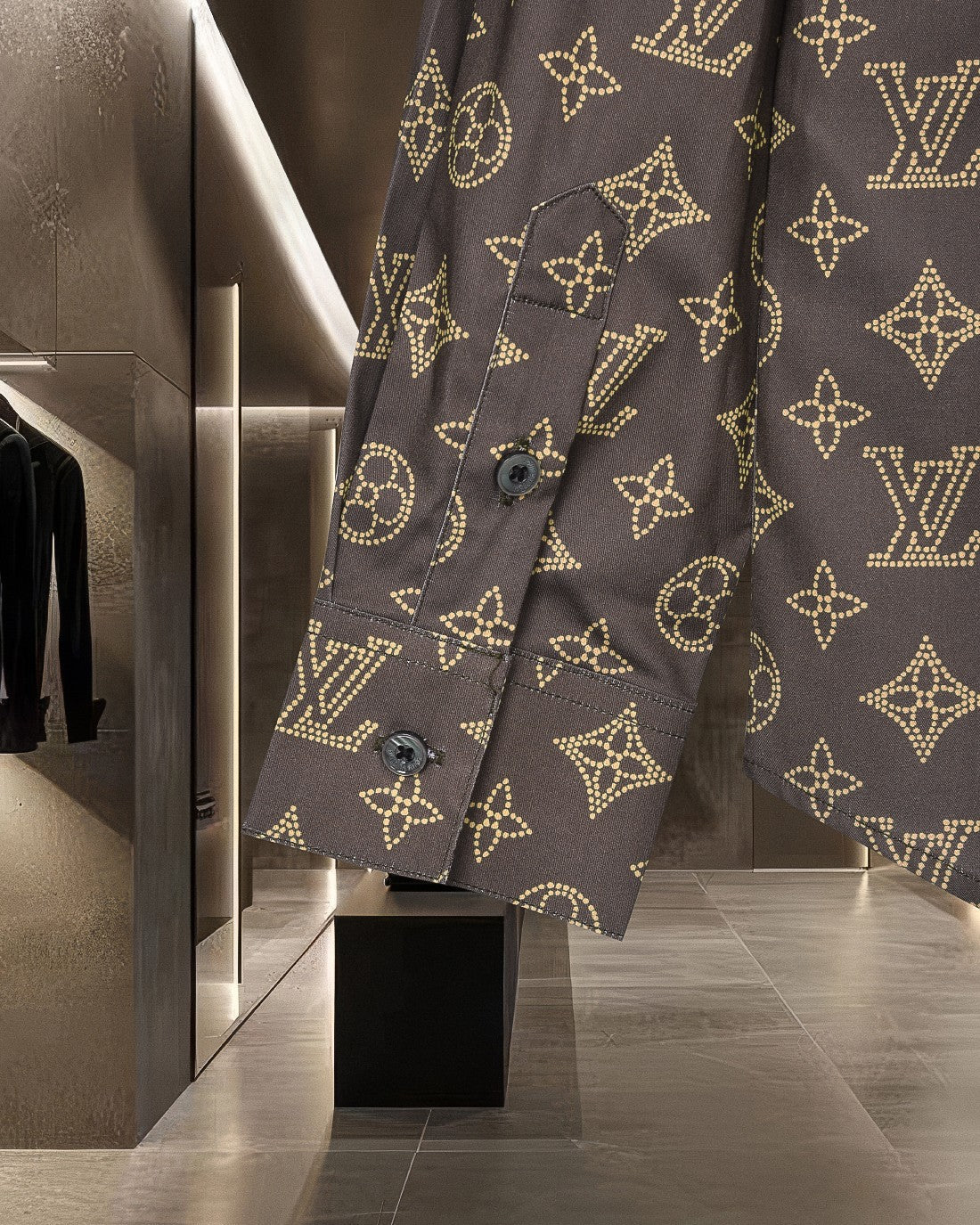 260506 New high-quality full-print bullet-patterned long-sleeved shirt