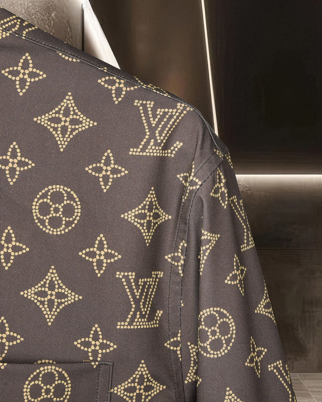 260506 New high-quality full-print bullet-patterned long-sleeved shirt