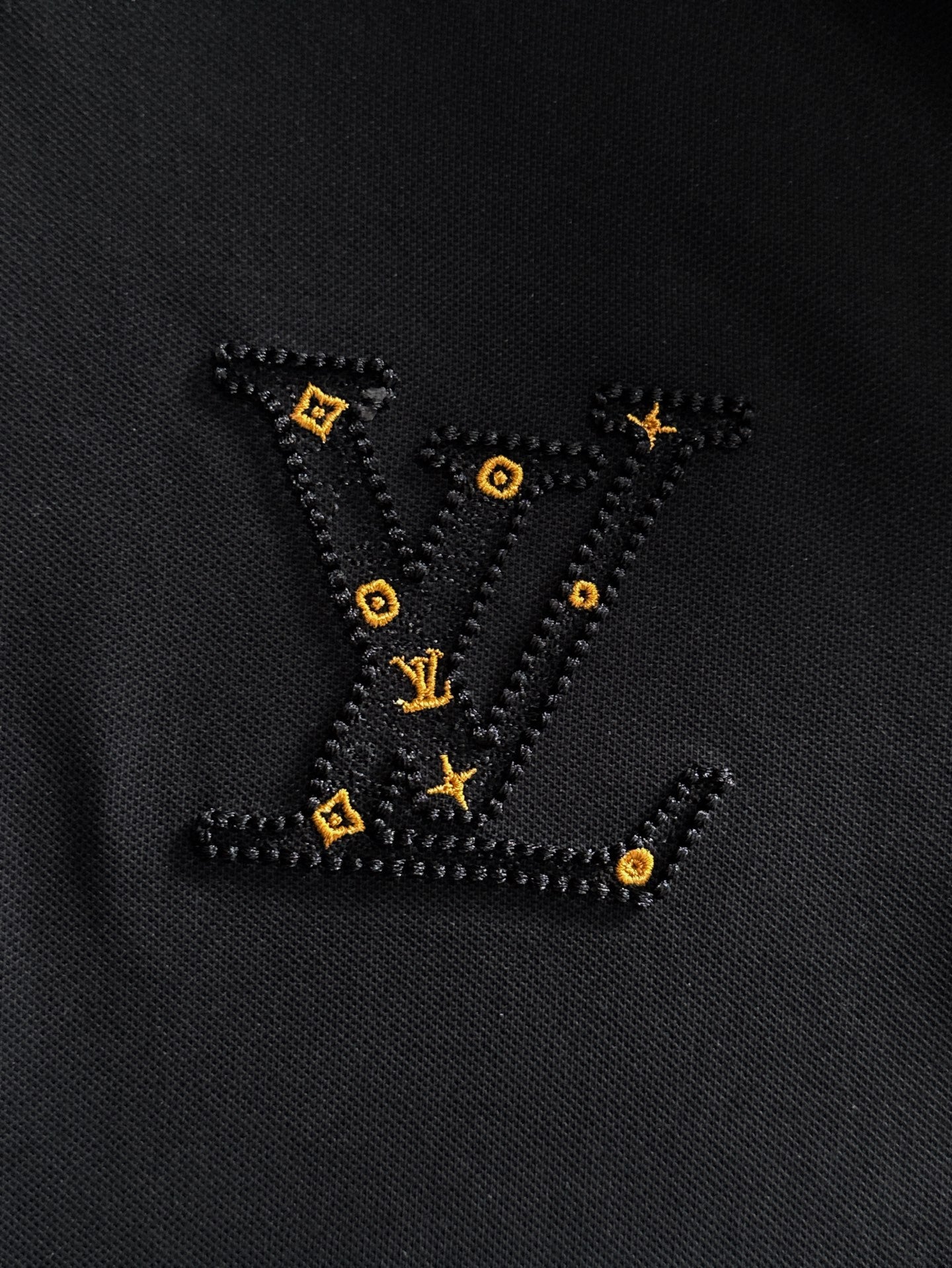 260511 New high-quality embroidered neckline jacquard patchwork design Polo shirt