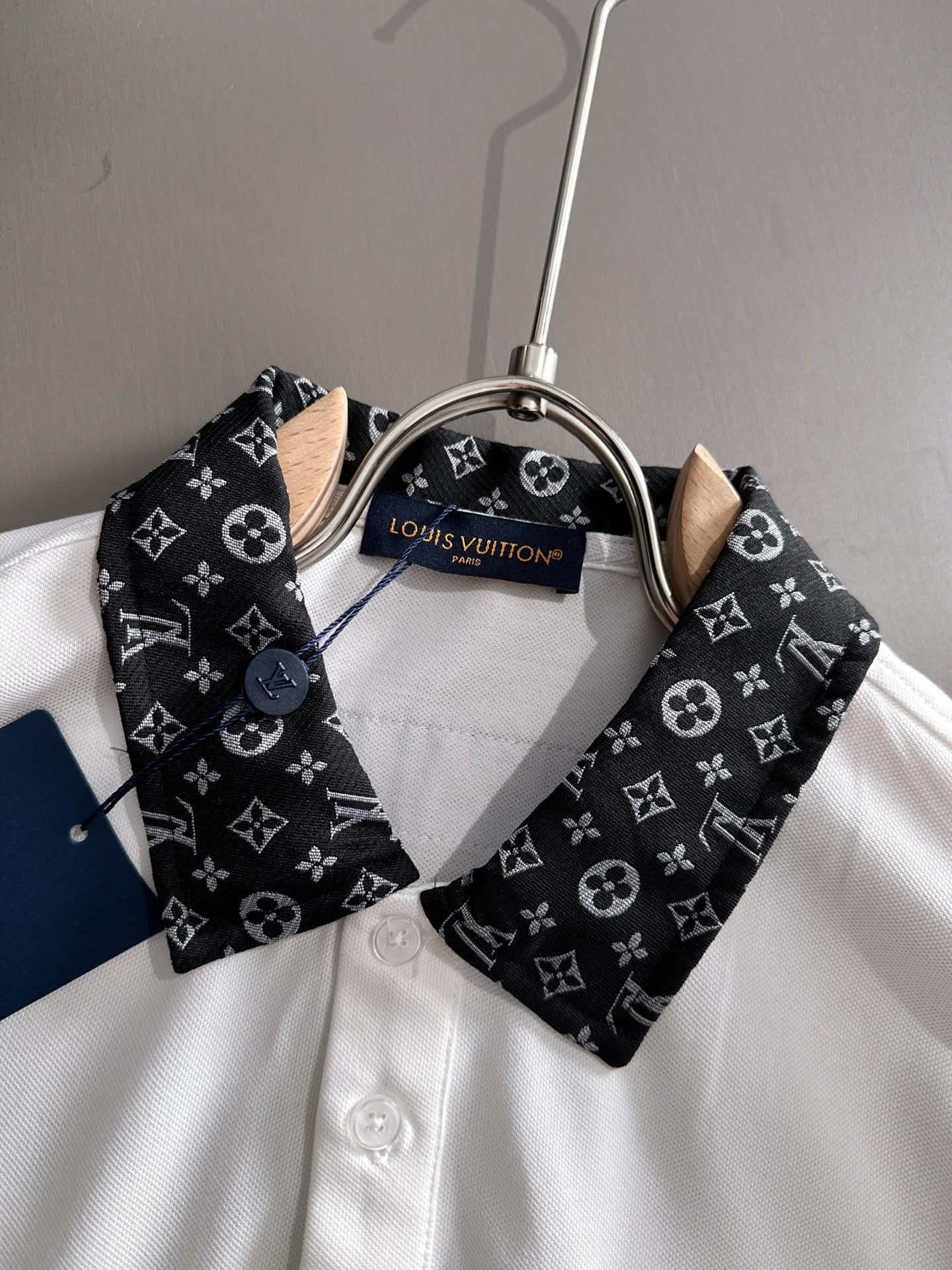 260511 New high-quality embroidered neckline jacquard patchwork design Polo shirt