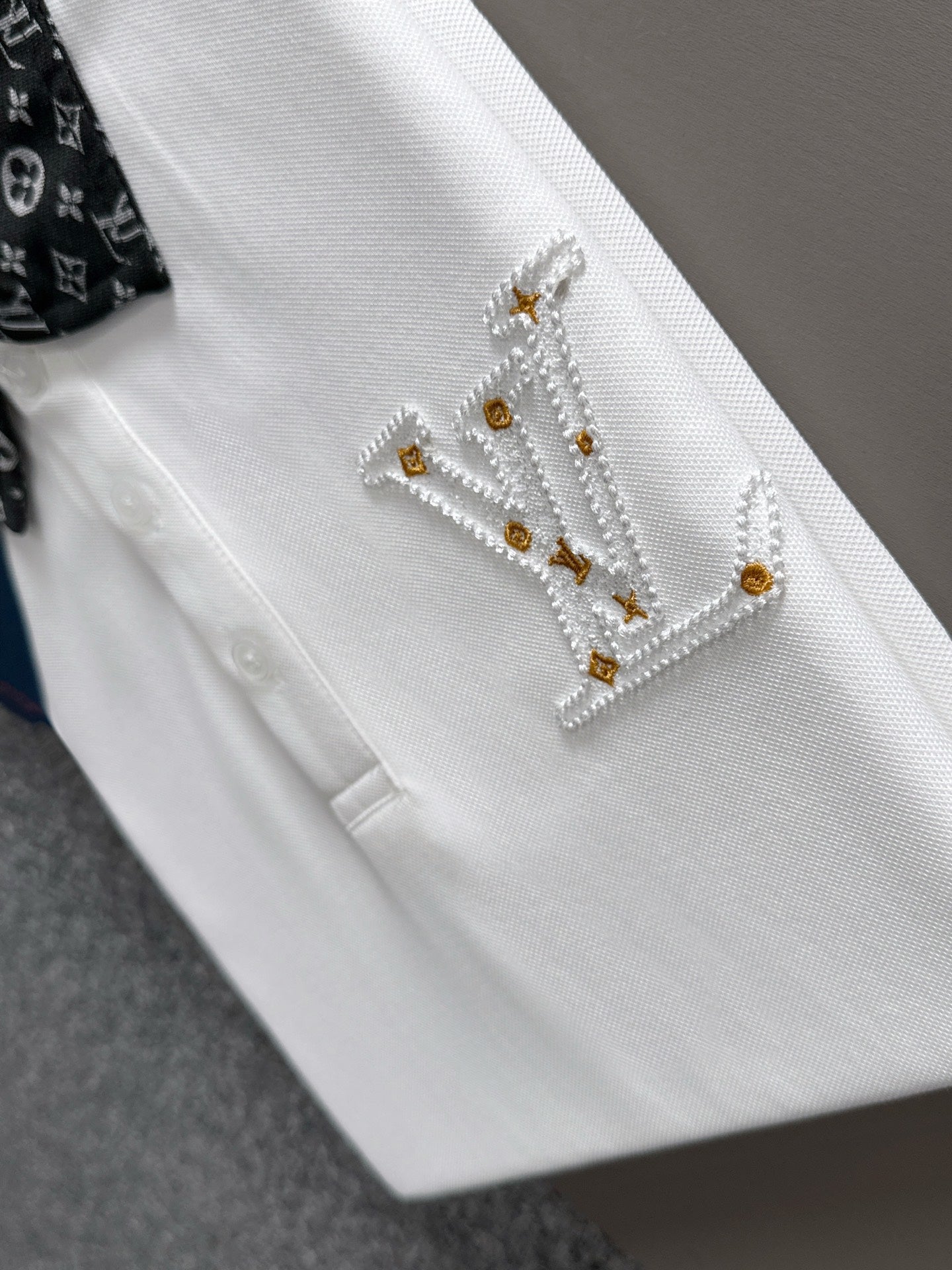 260511 New high-quality embroidered neckline jacquard patchwork design Polo shirt