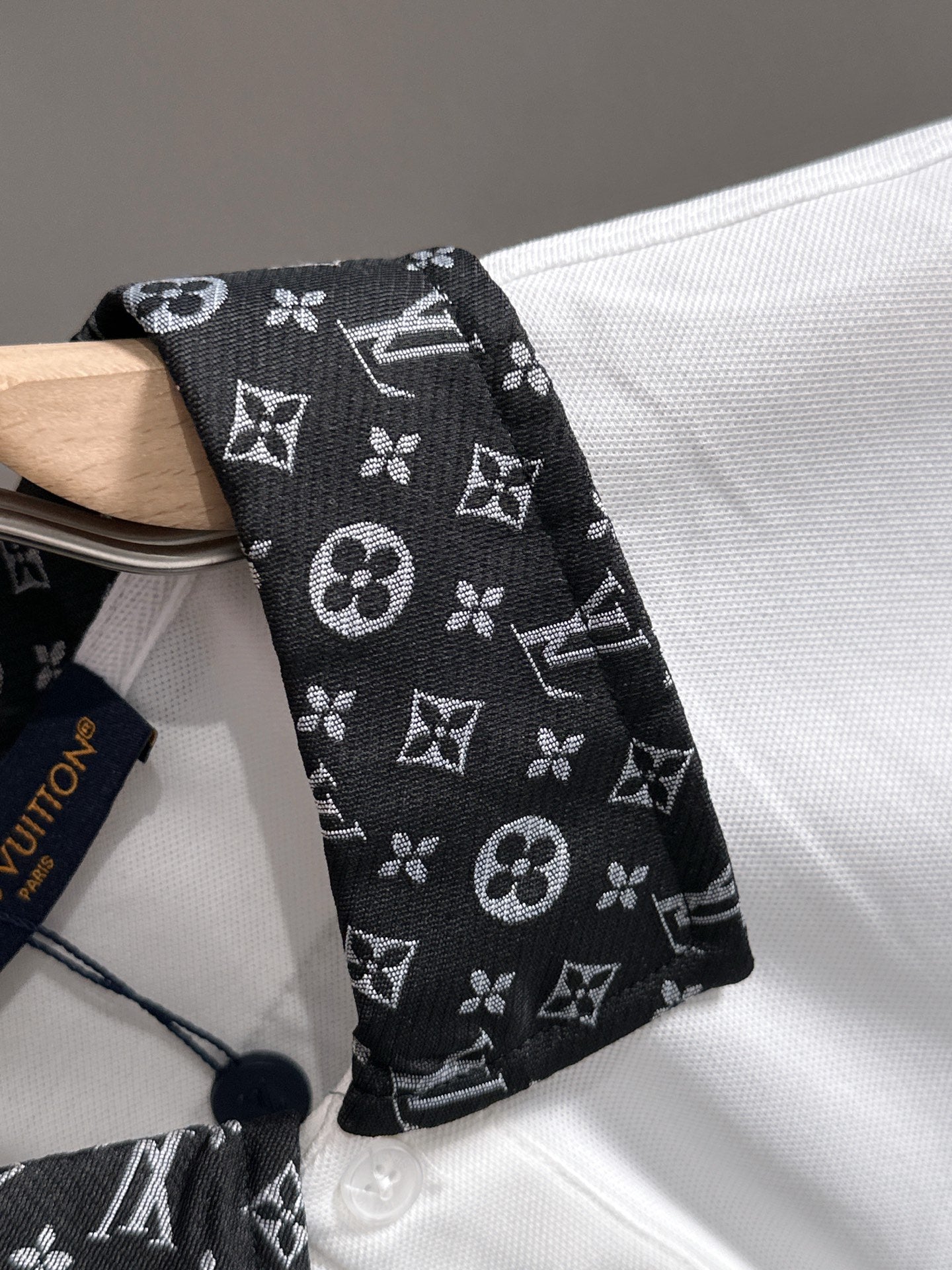 260511 New high-quality embroidered neckline jacquard patchwork design Polo shirt