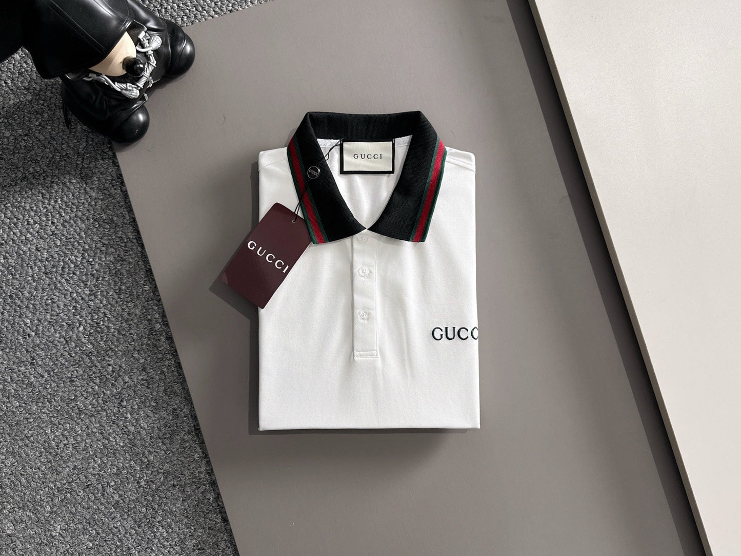 260511 New high-quality embroidered neckline jacquard patchwork design Polo shirt