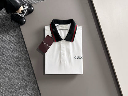 260511 New high-quality embroidered neckline jacquard patchwork design Polo shirt