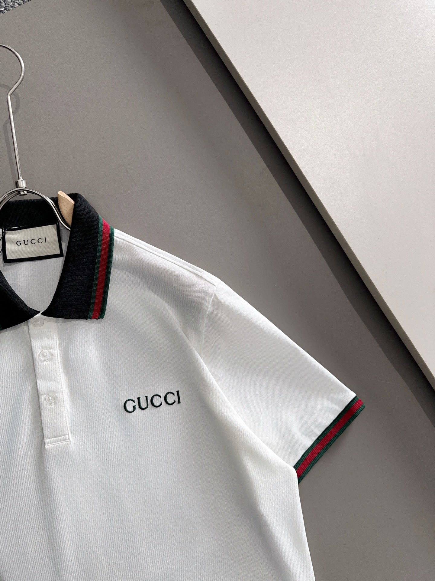 260511 New high-quality embroidered neckline jacquard patchwork design Polo shirt