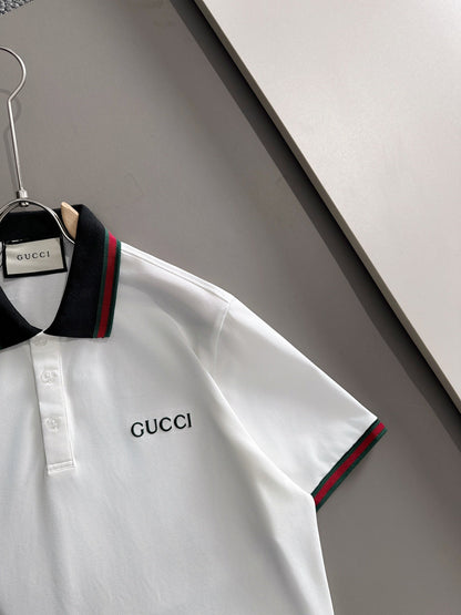 260511 New high-quality embroidered neckline jacquard patchwork design Polo shirt