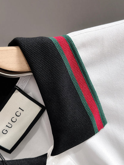260511 New high-quality embroidered neckline jacquard patchwork design Polo shirt