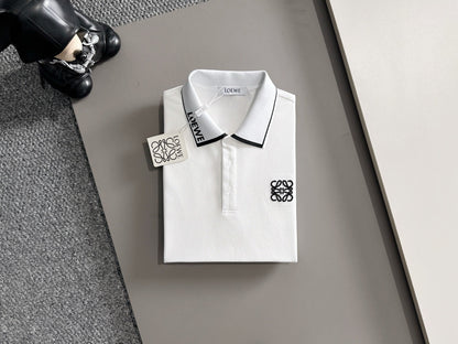 260511 New high-quality embroidered neckline jacquard patchwork design Polo shirt