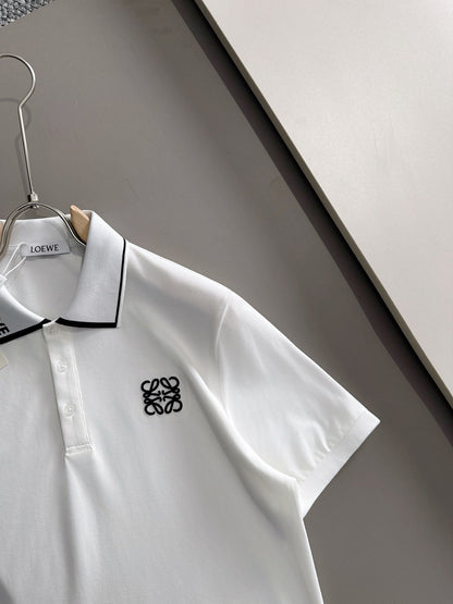 260511 New high-quality embroidered neckline jacquard patchwork design Polo shirt