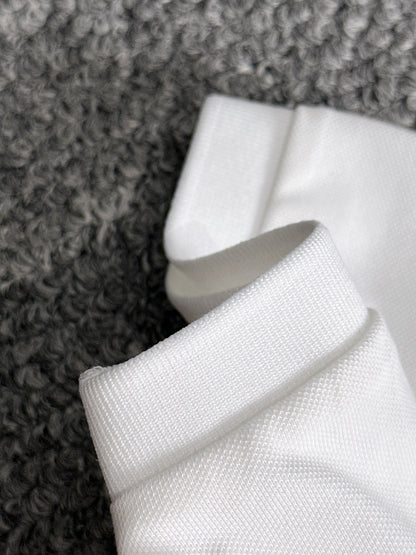 260511 New high-quality embroidered neckline jacquard patchwork design Polo shirt