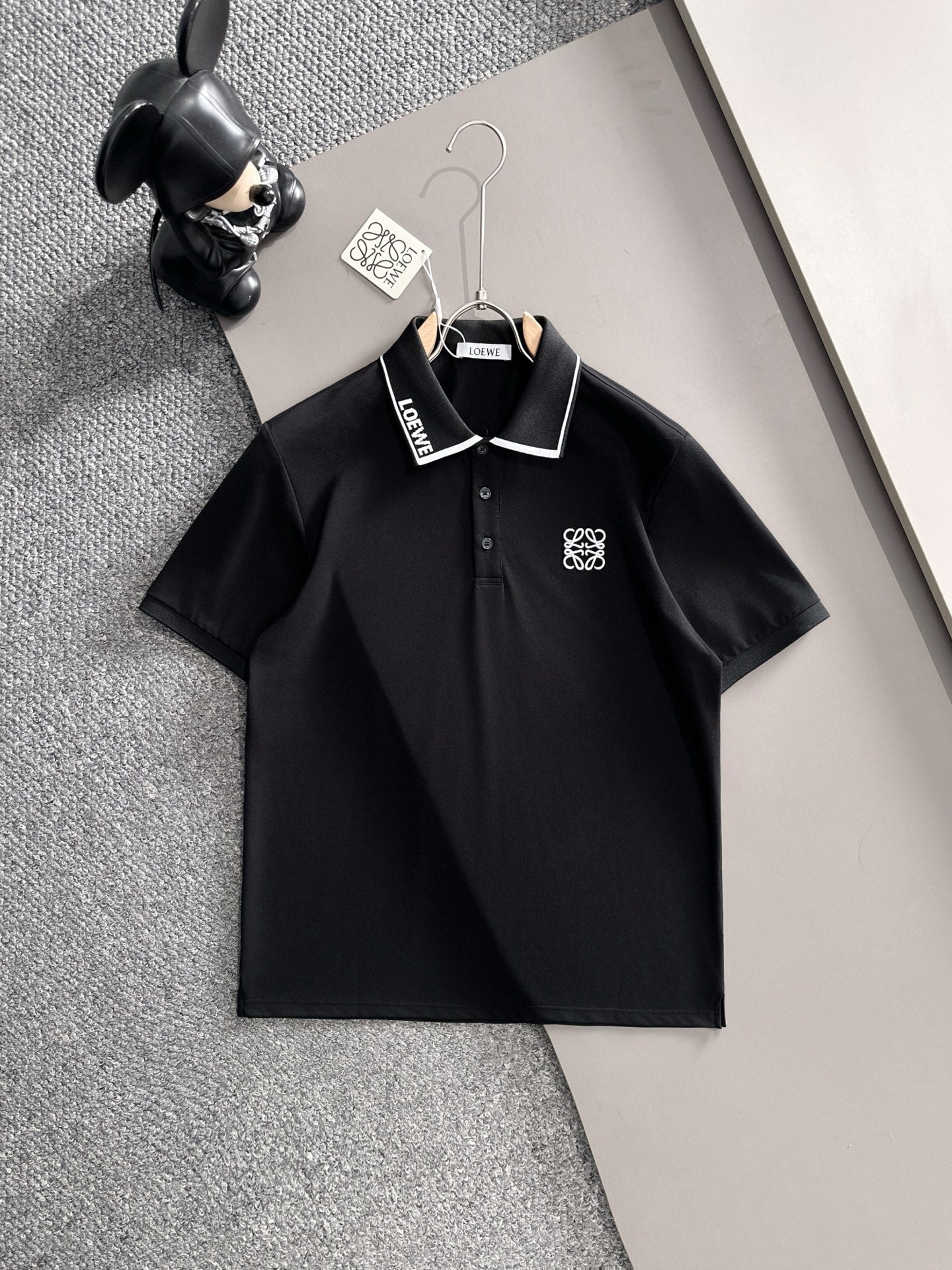 260511 New high-quality embroidered neckline jacquard patchwork design Polo shirt