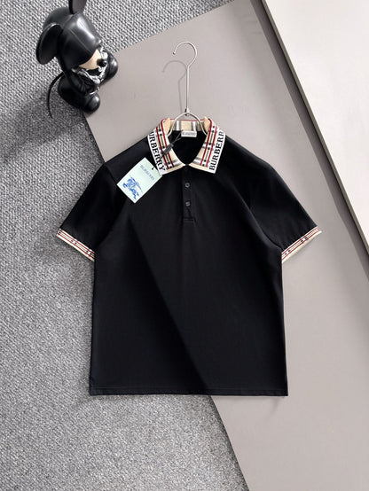 260511 New high-quality embroidered neckline jacquard patchwork design Polo shirt