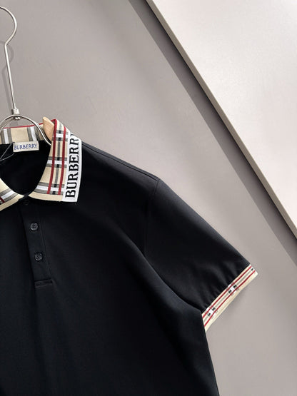 260511 New high-quality embroidered neckline jacquard patchwork design Polo shirt