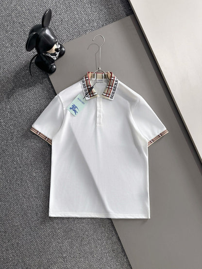 260511 New high-quality embroidered neckline jacquard patchwork design Polo shirt