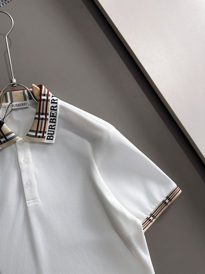 260511 New high-quality embroidered neckline jacquard patchwork design Polo shirt