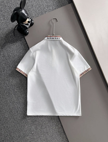 260511 New high-quality embroidered neckline jacquard patchwork design Polo shirt