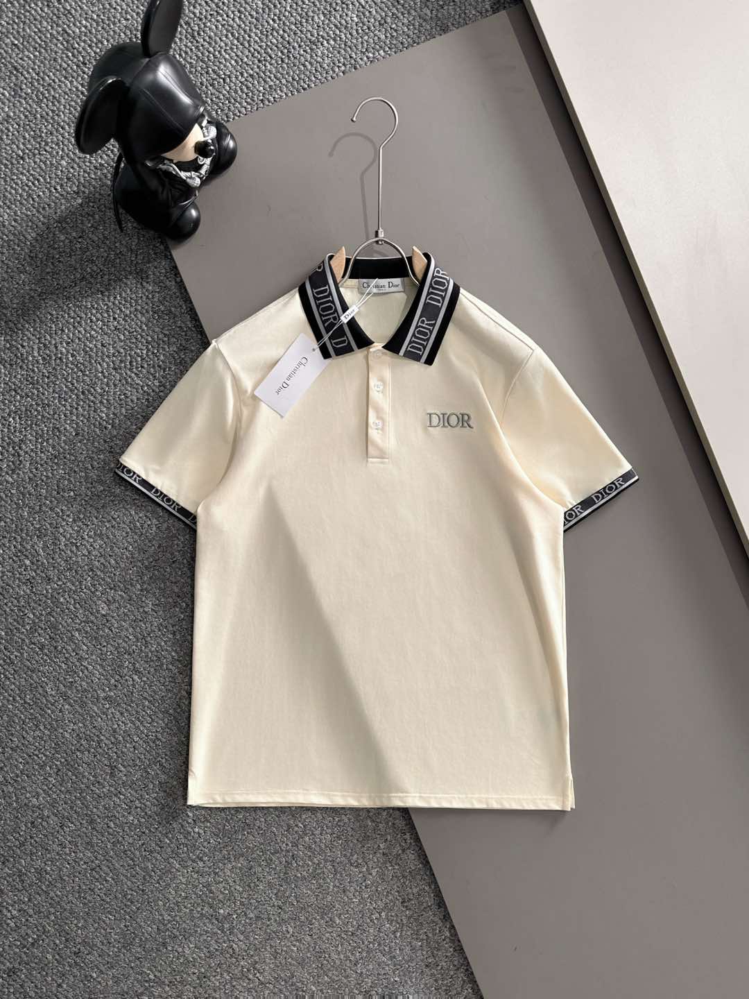 260511 New high-quality embroidered neckline jacquard patchwork design Polo shirt