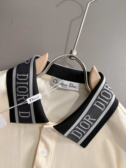 260511 New high-quality embroidered neckline jacquard patchwork design Polo shirt