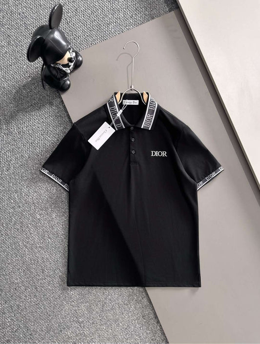 260511 New high-quality embroidered neckline jacquard patchwork design Polo shirt
