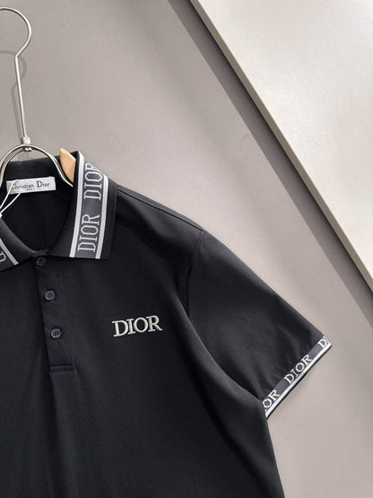 260511 New high-quality embroidered neckline jacquard patchwork design Polo shirt
