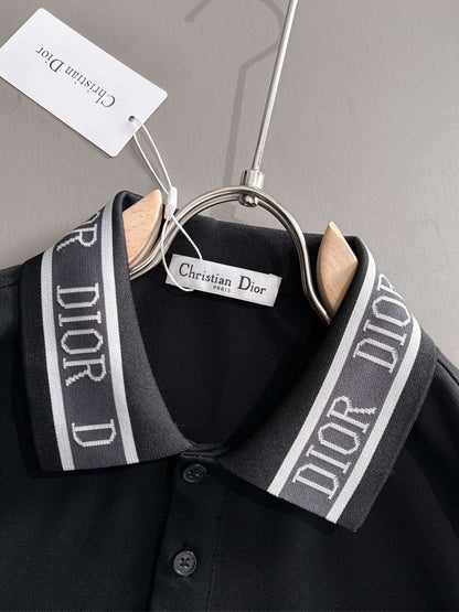 260511 New high-quality embroidered neckline jacquard patchwork design Polo shirt
