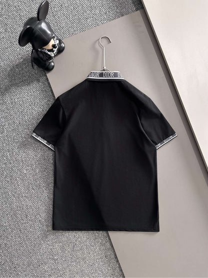 260511 New high-quality embroidered neckline jacquard patchwork design Polo shirt