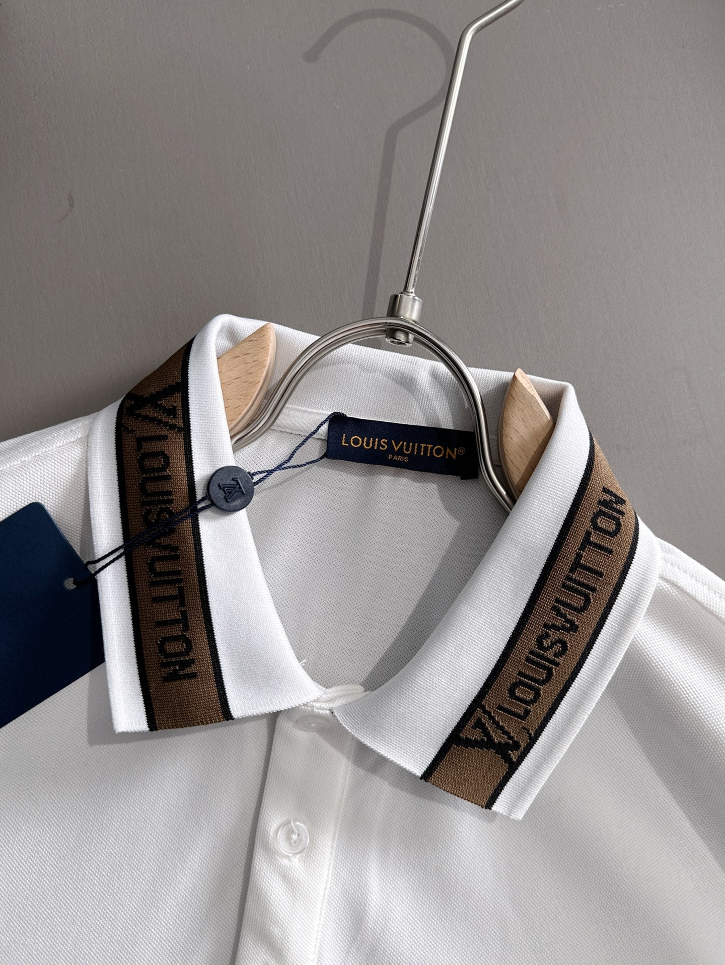 260511 New high-quality embroidered neckline jacquard patchwork design Polo shirt