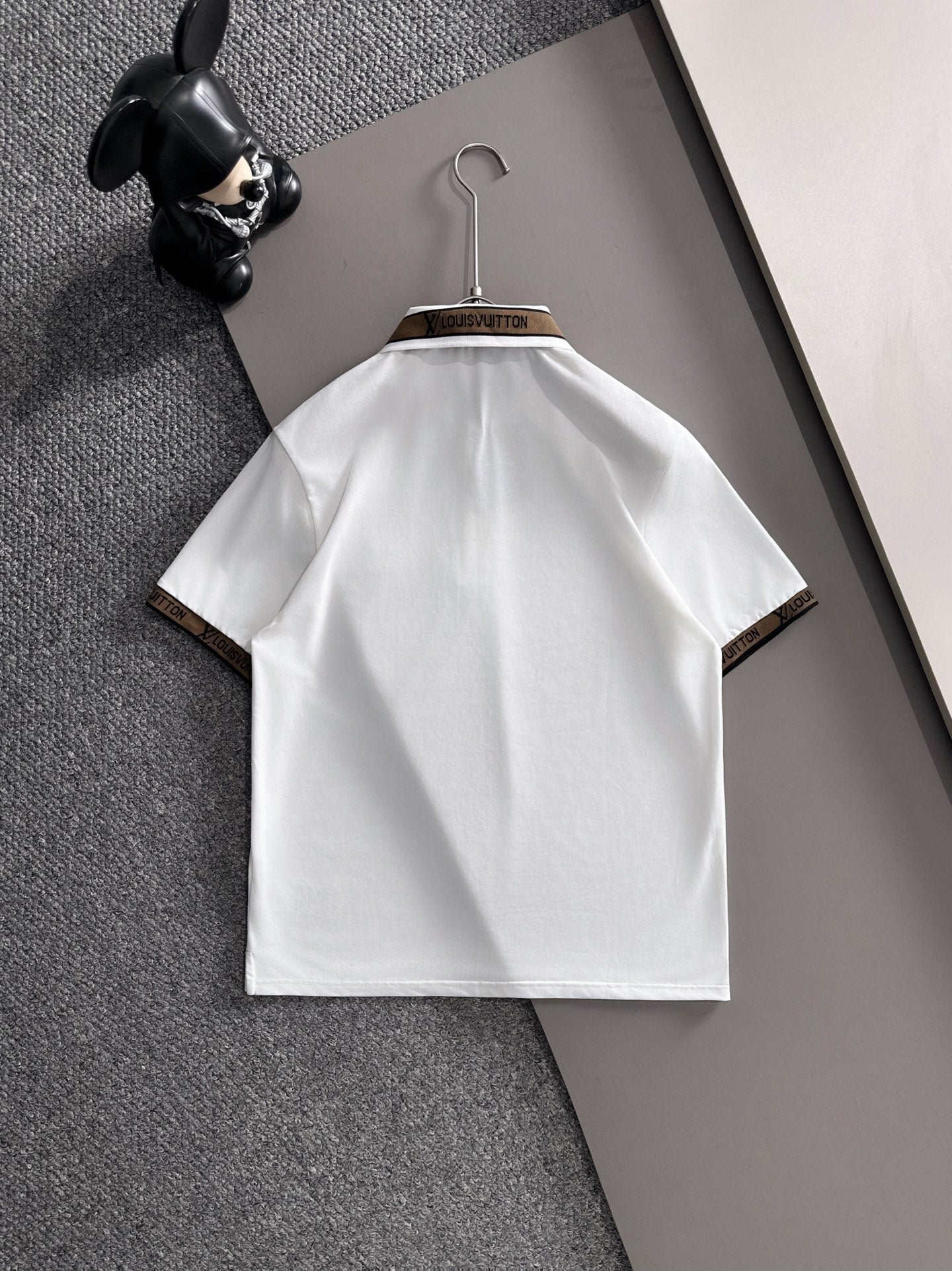 260511 New high-quality embroidered neckline jacquard patchwork design Polo shirt
