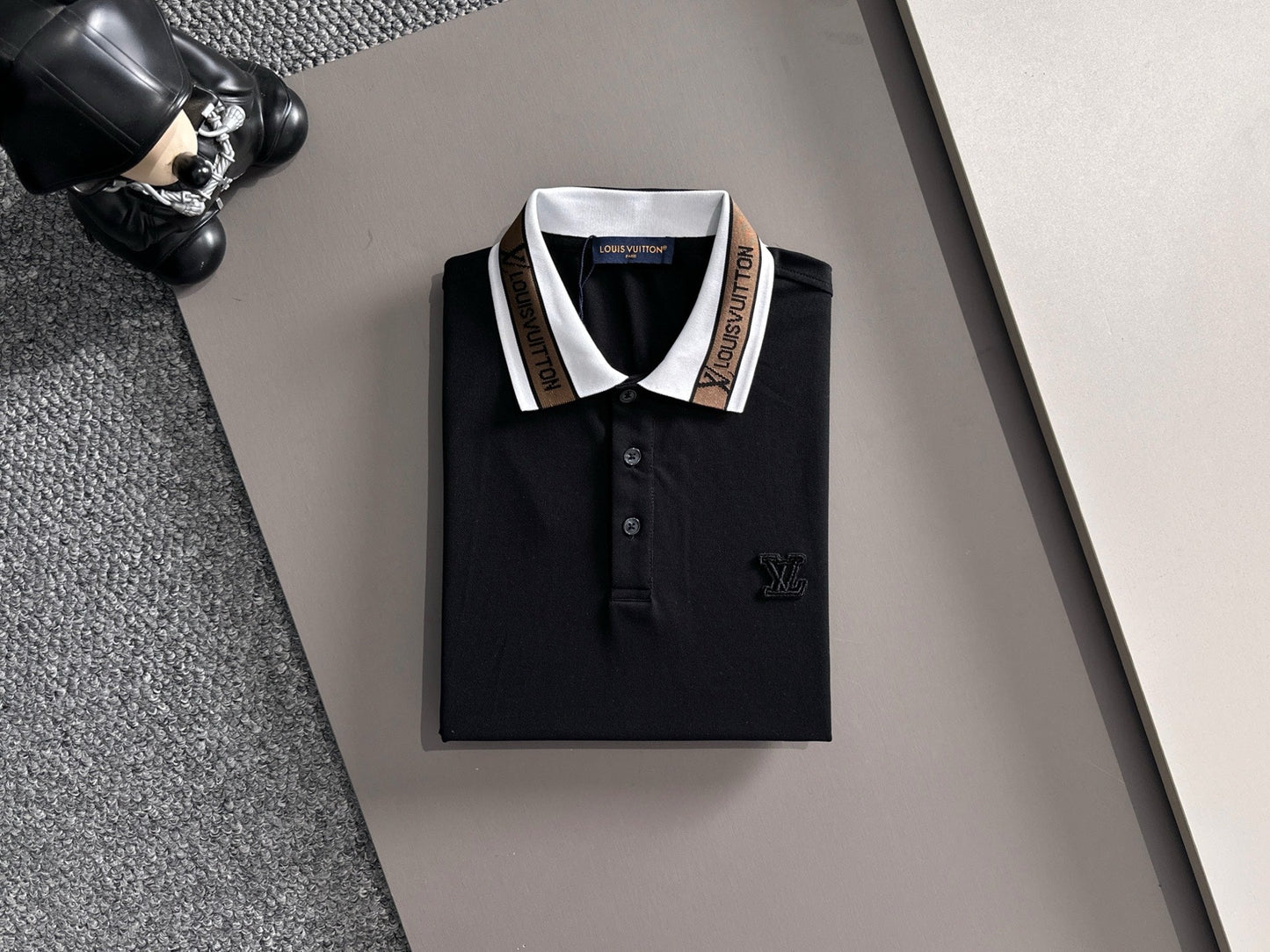 260511 New high-quality embroidered neckline jacquard patchwork design Polo shirt