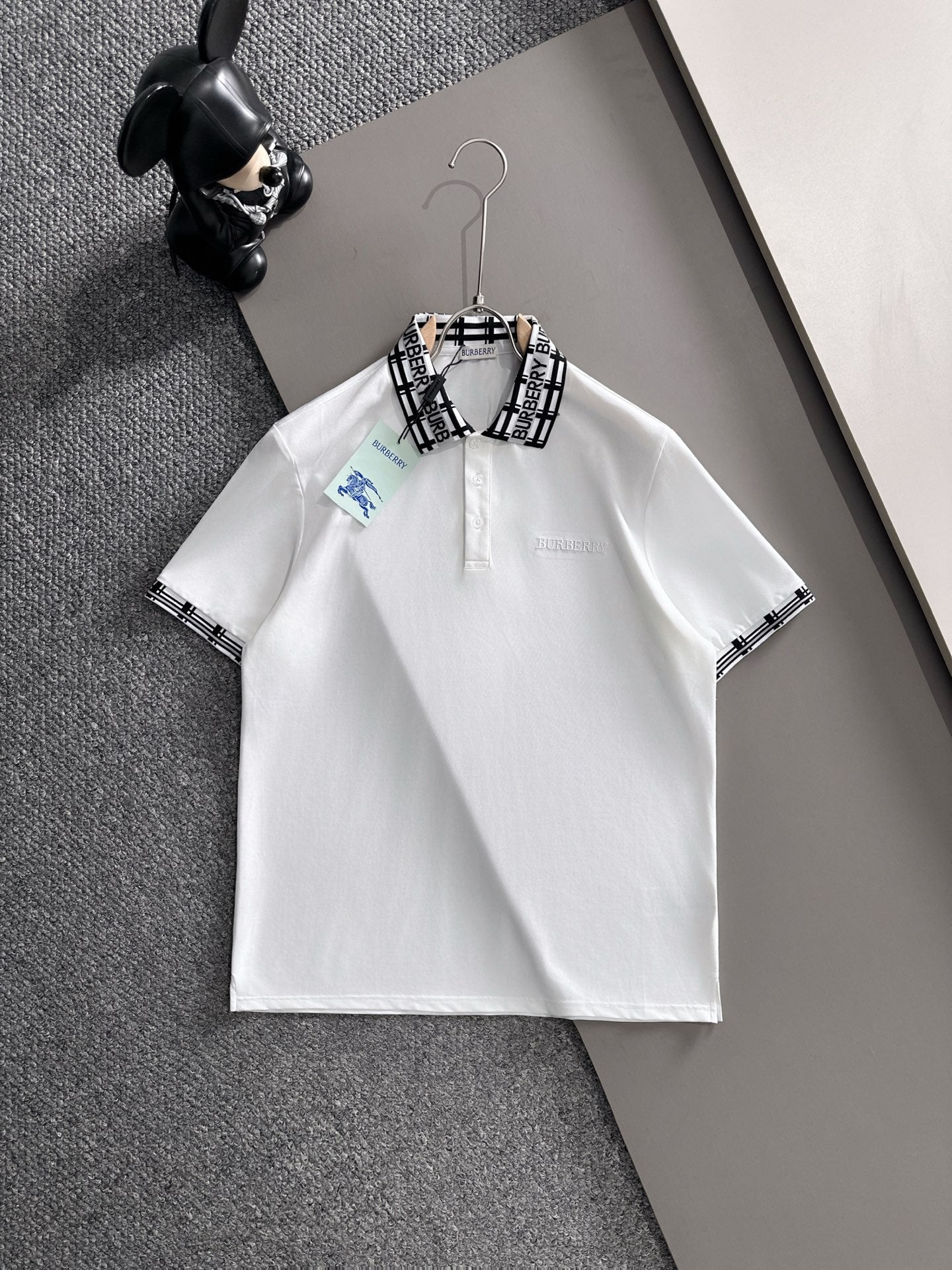 260511 New high-quality embroidered neckline jacquard patchwork design Polo shirt