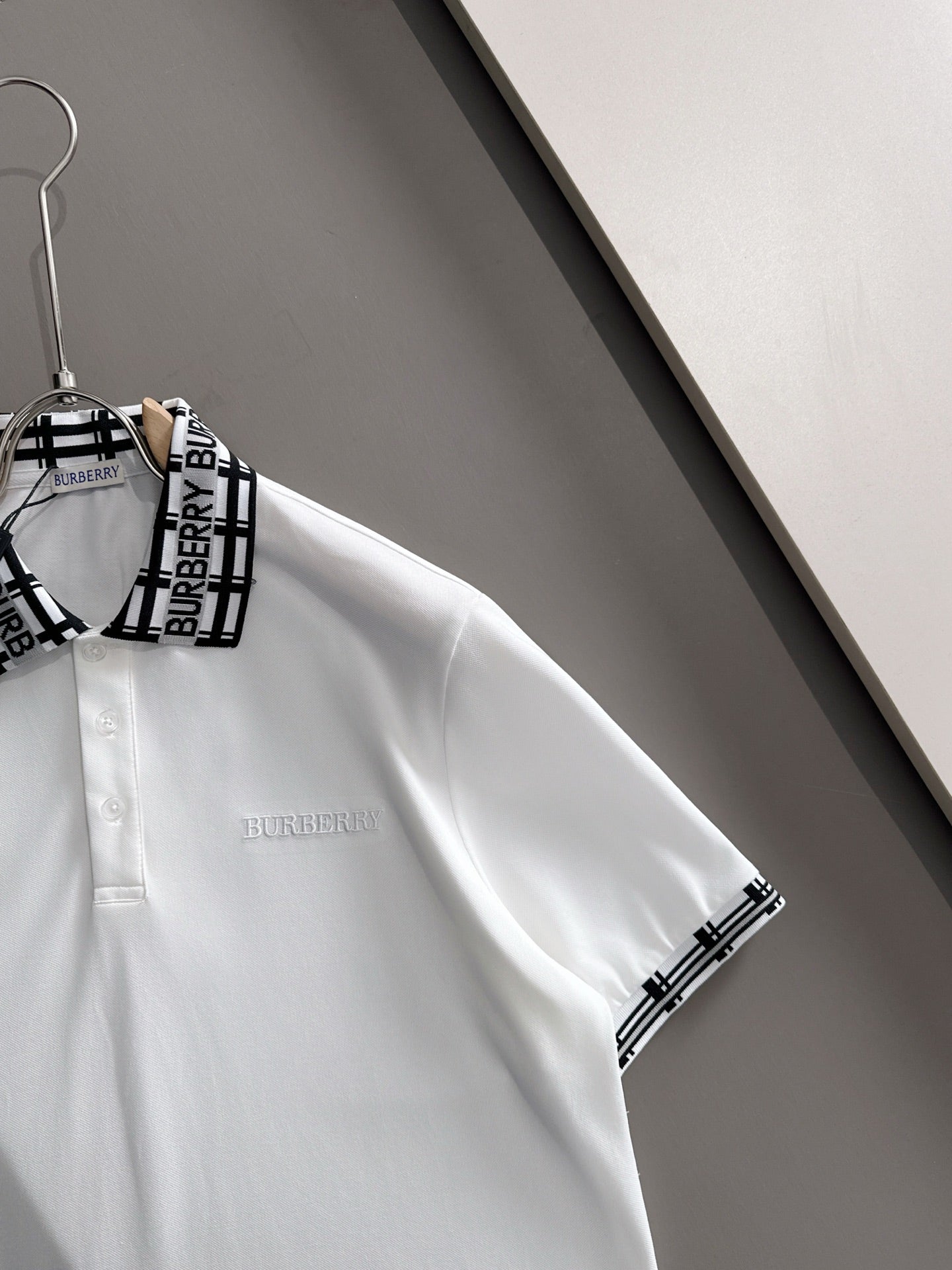 260511 New high-quality embroidered neckline jacquard patchwork design Polo shirt