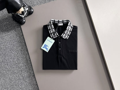 260511 New high-quality embroidered neckline jacquard patchwork design Polo shirt