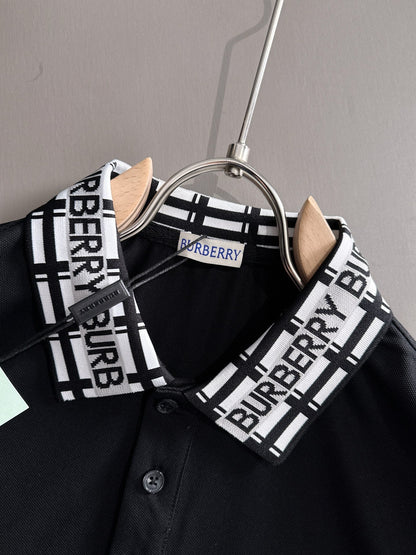 260511 New high-quality embroidered neckline jacquard patchwork design Polo shirt