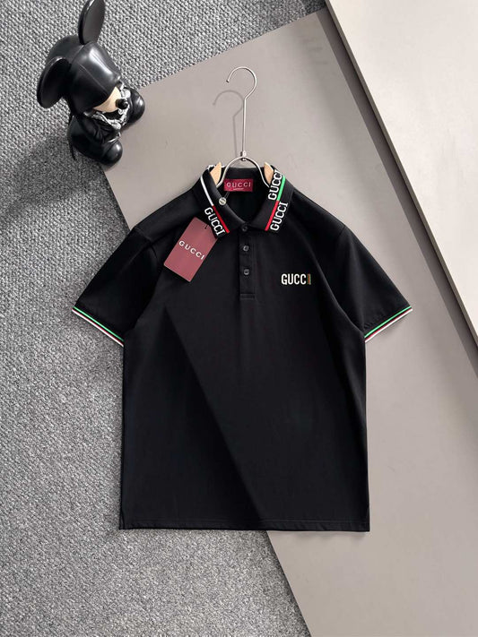 260511 New high-quality embroidered neckline jacquard patchwork design Polo shirt