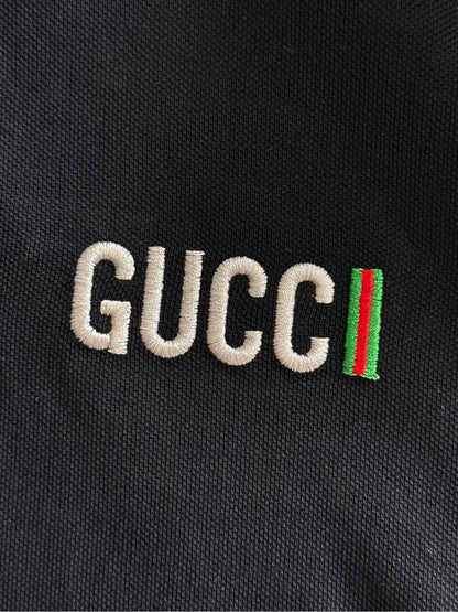 260511 New high-quality embroidered neckline jacquard patchwork design Polo shirt
