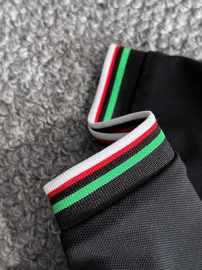 260511 New high-quality embroidered neckline jacquard patchwork design Polo shirt