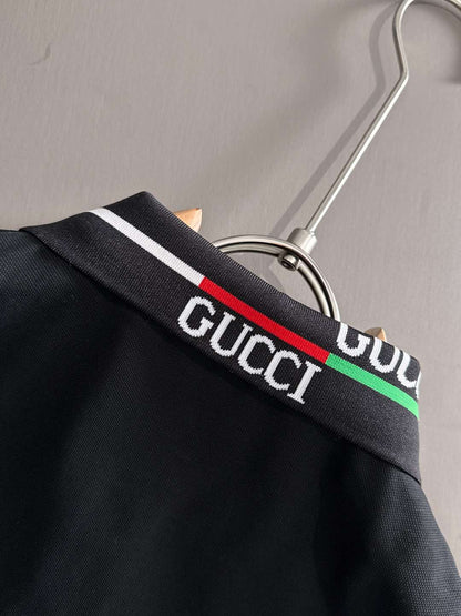 260511 New high-quality embroidered neckline jacquard patchwork design Polo shirt