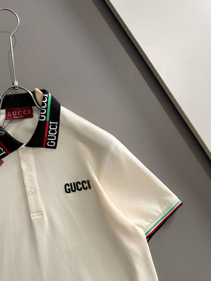 260511 New high-quality embroidered neckline jacquard patchwork design Polo shirt