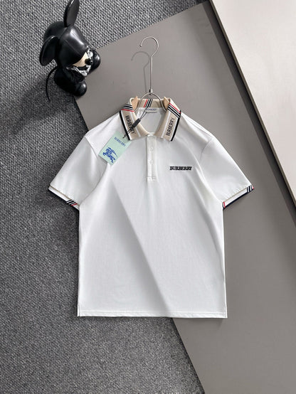260511 New high-quality embroidered neckline jacquard patchwork design Polo shirt