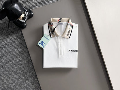 260511 New high-quality embroidered neckline jacquard patchwork design Polo shirt