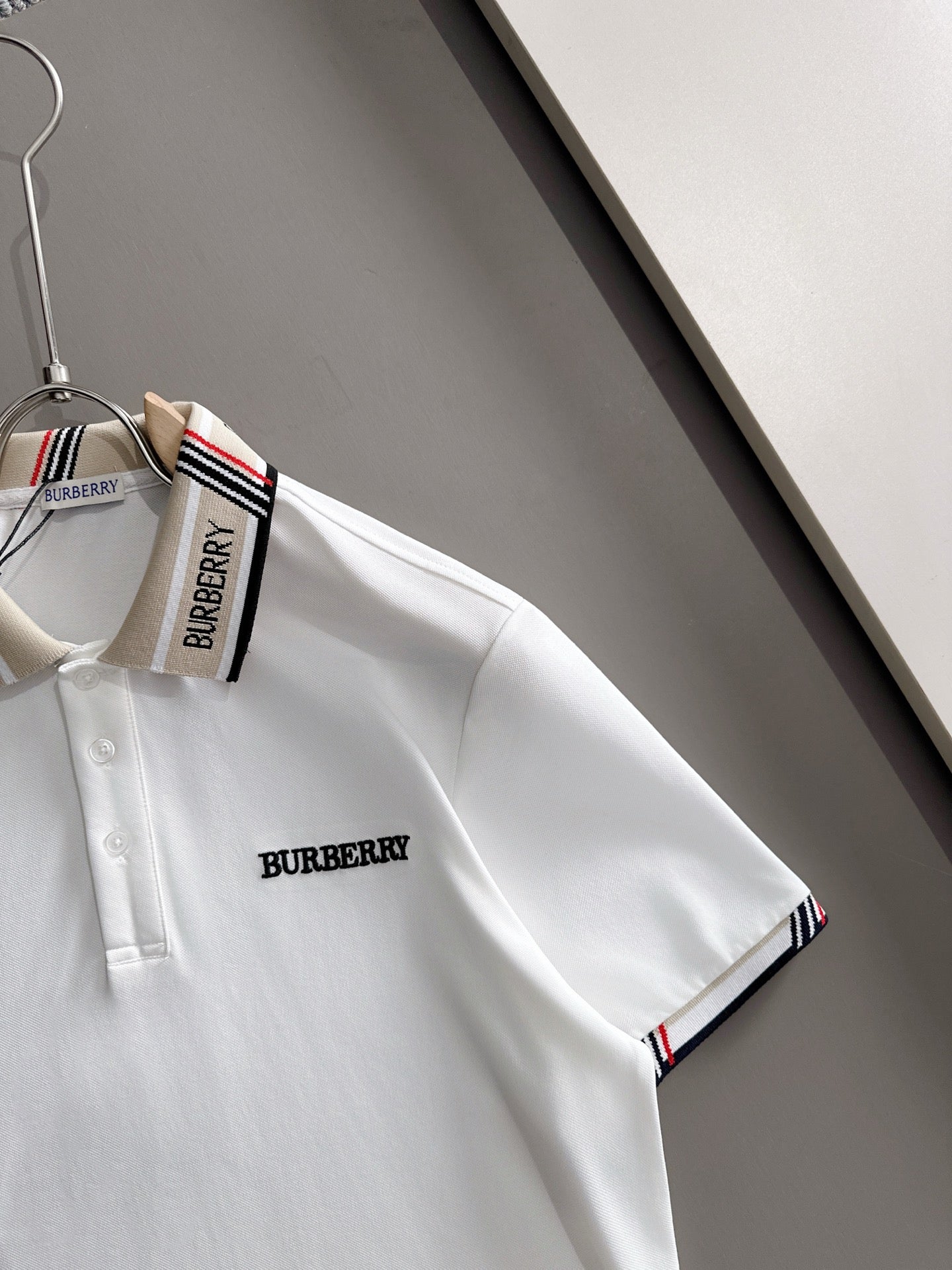 260511 New high-quality embroidered neckline jacquard patchwork design Polo shirt