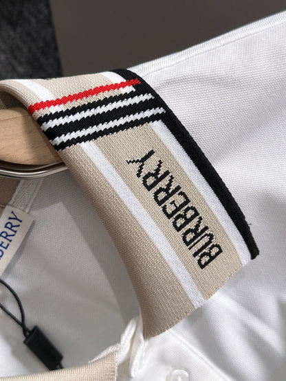260511 New high-quality embroidered neckline jacquard patchwork design Polo shirt