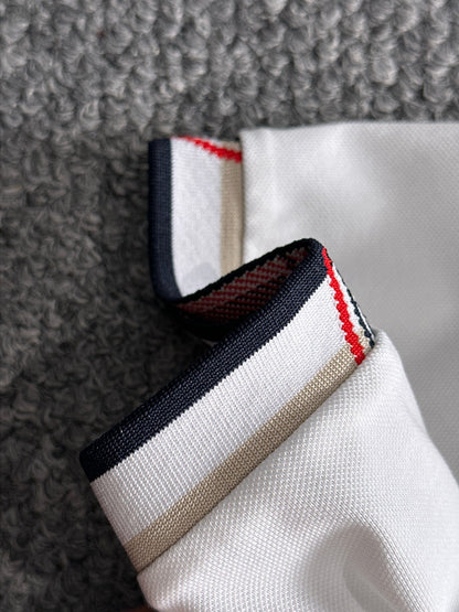 260511 New high-quality embroidered neckline jacquard patchwork design Polo shirt
