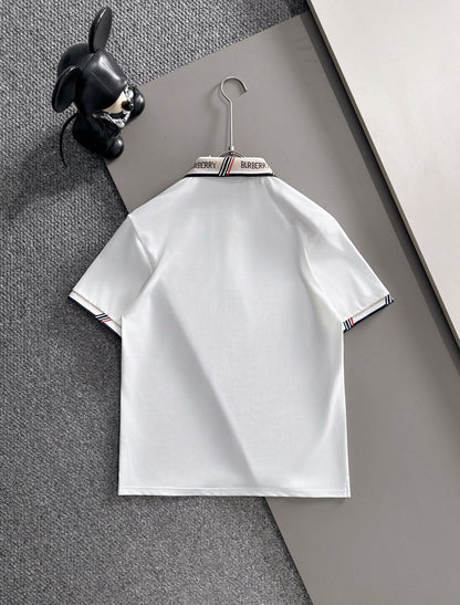 260511 New high-quality embroidered neckline jacquard patchwork design Polo shirt