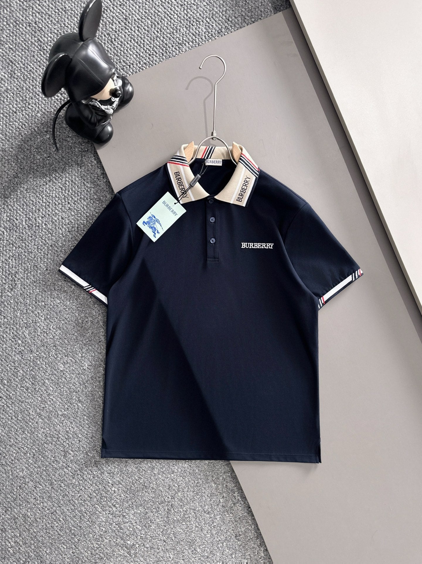 260511 New high-quality embroidered neckline jacquard patchwork design Polo shirt