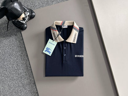 260511 New high-quality embroidered neckline jacquard patchwork design Polo shirt