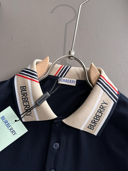 260511 New high-quality embroidered neckline jacquard patchwork design Polo shirt